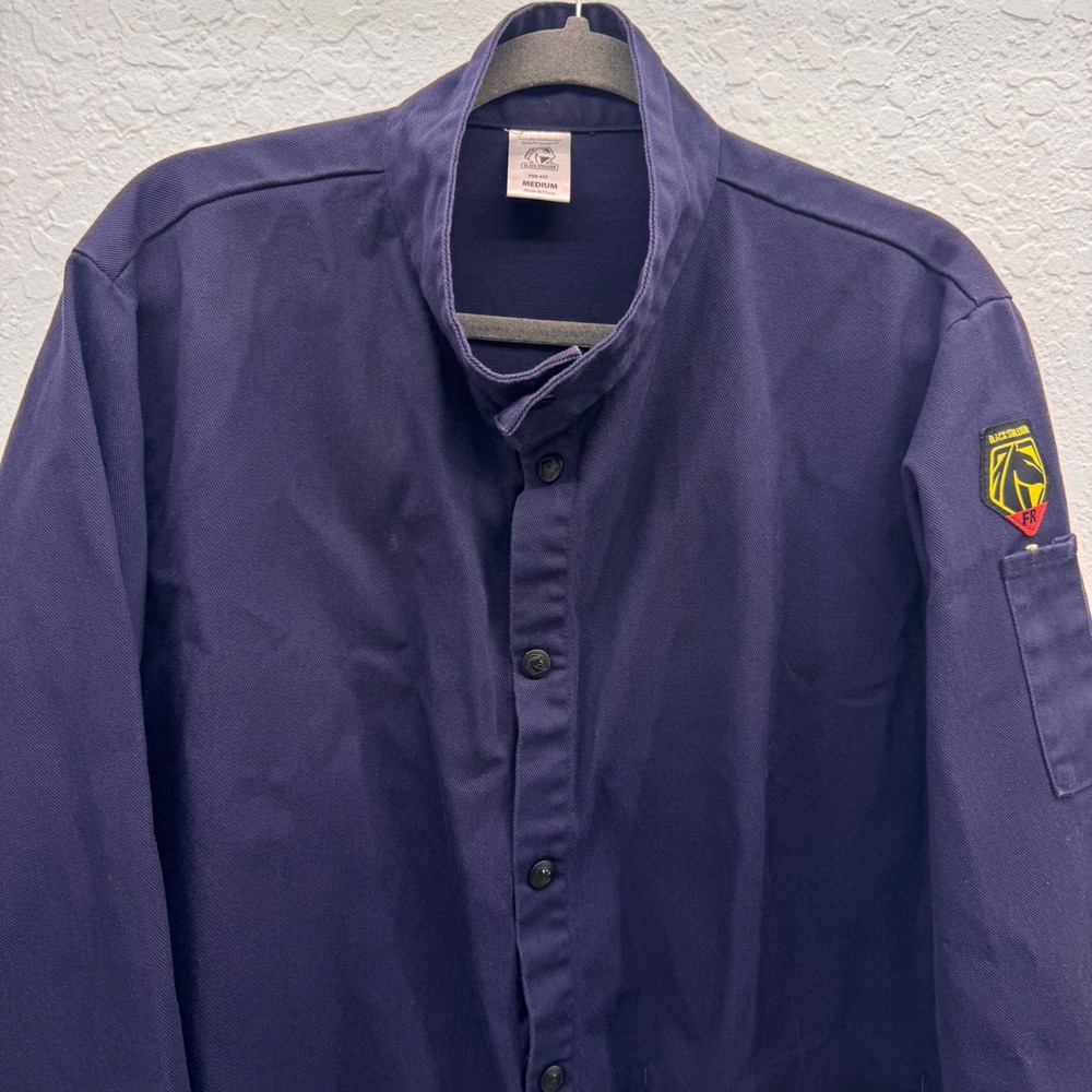 Black Stallion FN9-42C Revco FR Cotton Welding Lab Coat Navy Mens Medium